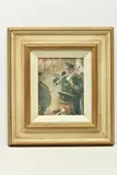 A marching brass band by Cecil Peter Knox, oil on board, sold Jan 2024