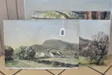 Over The Border by Ethel Poxon, oil on wood, sold Jan 2024