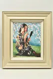 Geisha with flowers ii by Fabian Perez, print, sold Jan 2024