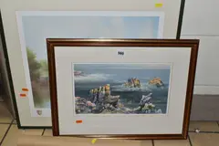 A welsh coastal landscape by John Rogers, watercolour on paper, sold Jan 2024