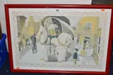 The grey horses by Tom Gentleman, print, offered Jan 2024
