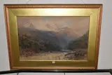 A continental alpine landscape by David Hall McKewan, 1869, watercolour on paper, offered Jan 2024