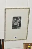 Vase of flowers by Giovanni Barbisan, 1968, etching, sold Jan 2024