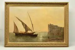 RUINS OF THE PALAZZO Di DONN by Sidney Herbert, 1884, oil on canvas, sold Dec 2023