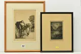 Potato lifting by William Strang, etching, sold Nov 2023