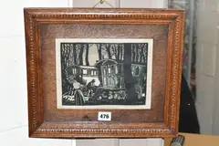 A gypsy encampment at night by Eric Hesketh Hubbard, pencil, sold Nov 2023
