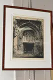 Cathedral doorway by Mortimer Menpes, etching, sold Nov 2023