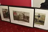 A set of three chromolithographs of humourous fox hunting scenes by John Leech, print (other), sold Nov 2023