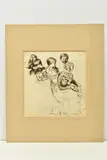 depicting mothers and children on a single sheet of by Th Century Unsigned Sketches Of Figures, ink on paper, sold Nov 2023