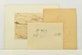A french landscape by Jeanne Marie Barby, ink, sold Nov 2023