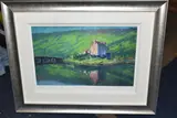 Reflection, eilean donan castle by Rolf Harris, print, sold Nov 2023