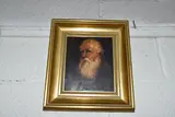 Old man by Ken Moroney, oil on wood, sold Nov 2023