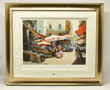 Palermo market by Rolf Harris, print, sold Nov 2023
