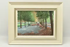 Autumn in paris by Charles Rowbotham, oil on board, sold Nov 2023