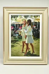The colour and glamour of ascot by Sherree Valentine Daines, print on board, sold Nov 2023