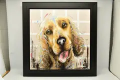 Loving life by Samantha Ellis, mixed media on canvas, sold Nov 2023