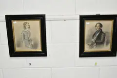 Comprising a three quarter length by J. E. Eldridge, 1846, pencil and watercolour on paper, sold Nov 2023