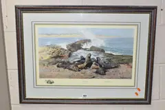 Elephant seals by David Shepherd, print (other), sold Nov 2023