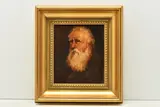 Old man by Ken Moroney, oil on wood, sold Oct 2023