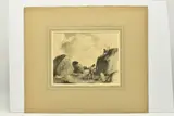 Harvesting scene by David Murray Smith, charcoal on paper, sold Oct 2023