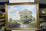 An english school landscape by John D. Roberts, oil on canvas, sold Oct 2023