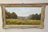 Chelmondiston by James Wright, oil on canvas, sold Oct 2023