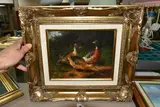 Autumn mallard by John Pollins, oil on wood, sold Oct 2023