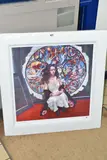 'anna navas in front of the last judgement mural by Robert Lenkiewicz, print on paper, sold Oct 2023