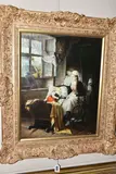 Sleep little mathew by Ann Hall, oil on wood, sold Oct 2023