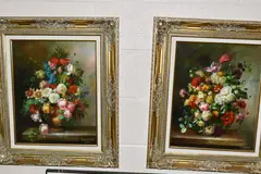Each depicting an assortment of by Johnny Gaston, oil, sold Oct 2023