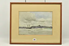 Rye from the sea by Harold Knight, pencil, sold Oct 2023