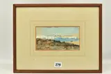 A landscape study with snow capped mountains by Hercules Brabazon Brabazon, watercolour on paper, sold Oct 2023
