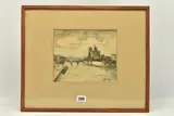 River seine and notre dame by Louis Artico, watercolour on paper, sold Oct 2023