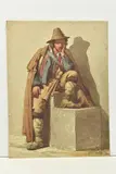 A portrait of a male figure by James Hayllar, watercolour on card, sold Oct 2023