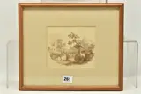 A picturesque landscape with waterfall by John Berney Ladbrooke, pencil, sold Oct 2023