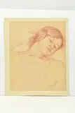 Portrait of a female figure by Joseph Milner Kite, drawing, sold Oct 2023