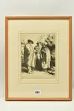 The fortune teller by William Strang, etching, sold Oct 2023