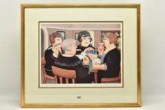 Bridge party by Beryl Cook, PRINT, sold Oct 2023