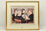 Bridge party by Beryl Cook, PRINT, sold Oct 2023