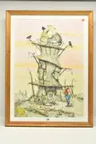 And no spitting! by David Austin, 2004, ink and watercolour on paper, sold Oct 2023
