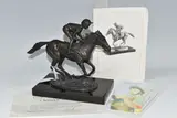 depicting Lester Piggott riding Nijinsky, for by David Cornell Bronze 'champion Finish', BRONZE, offered Oct 2023