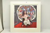 'anna navas in front of the last judgement mural by Robert Lenkiewicz, print on paper, offered Oct 2023
