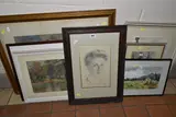 Nine framed pictures by M.L.A. Boggis, 1912, watercolour on paper, sold Oct 2023