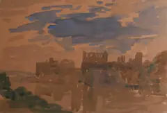 Chepstow Castle Signed and dated PWSteer 1905 by Philip Wilson Steer, Watercolour, sold Dec 2023