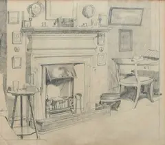The Fireplace Pencil 22 by Malcolm Drummond, Pencil, sold Dec 2023