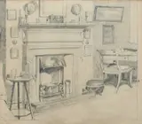 The Fireplace Pencil 22 by Malcolm Drummond, Pencil, sold Dec 2023