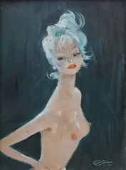Bébé Signed Jean Gabriel Domergue by Jean-Gabriel Domergue, Oil on board, offered Dec 2023