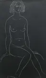 Female Nude by Eric Gill, Wood engraving, sold Dec 2023