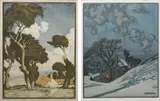 Autumn by Sylvan G. Boxsius, woodcut, sold Dec 2023