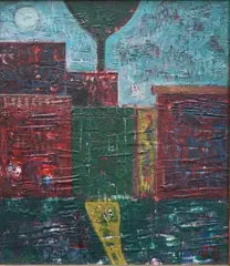 Entrance to a Garden Signed with initials JC by John Christopherson, Oil on board, sold Dec 2023